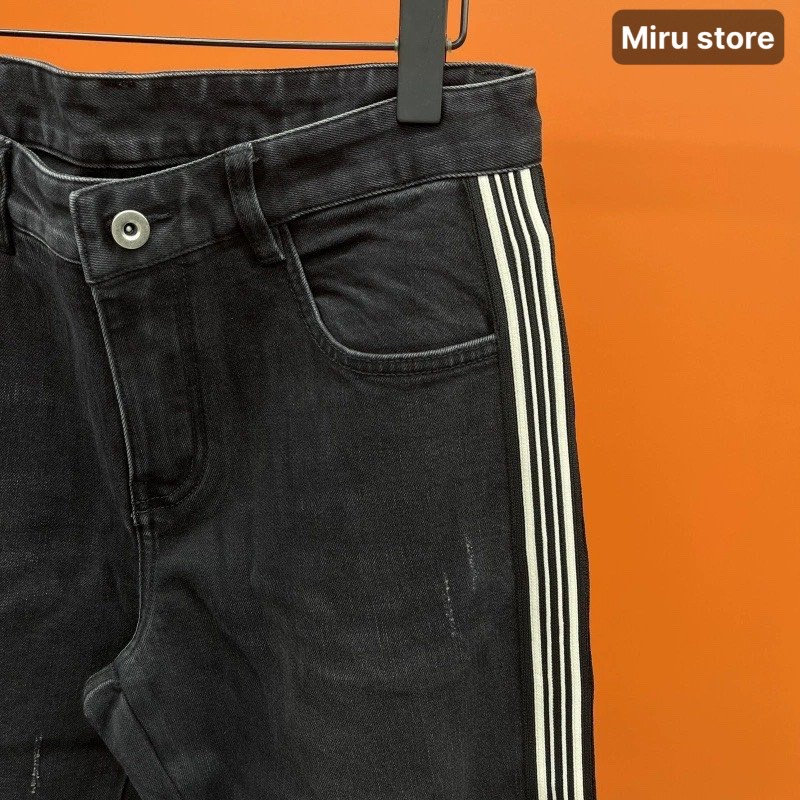 Quần jean nam kẻ sọc trẻ trung cá tính năng động dáng baggy ống suông rộng ,vải jeans cao cấp co giãn , hàng hot 2023