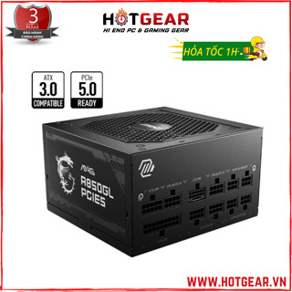 Nguồn máy tính MSI MAG A850GL PCIE5 - 850W ATX 3.1 PCIE 5.1  ( 80 PLUS GOLD / FULL MODULAR ) - BH 5 năm