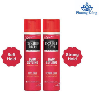 Mousse xịt giữ nếp tóc Double Rich 150ml