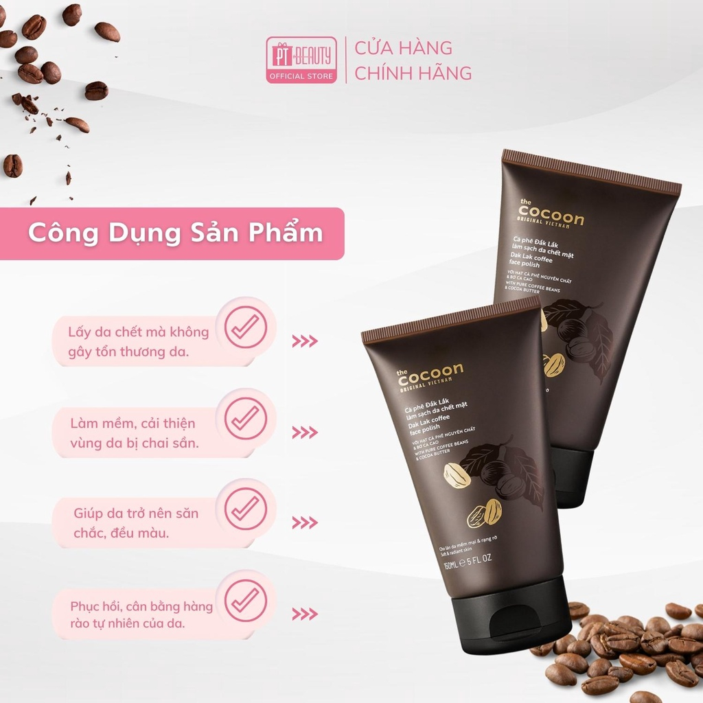 Tẩy da chết mặt cà phê Đắk Lắk Cocoon cho làn da mềm mại & rạng rỡ fullsize (store) | BigBuy360 - bigbuy360.vn