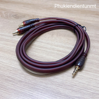 Dây 3.5 ra AV nâu lõi đồng nguyên chất (1.5m / 3m / 5m / 10m )