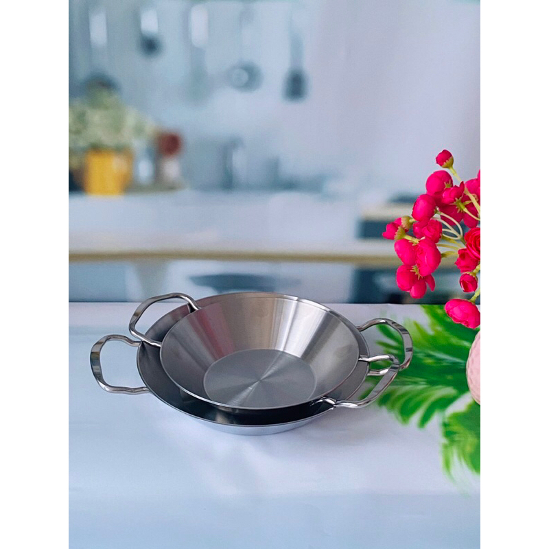 Chảo inox liên khối Chockmen 2 quai inox 18/10