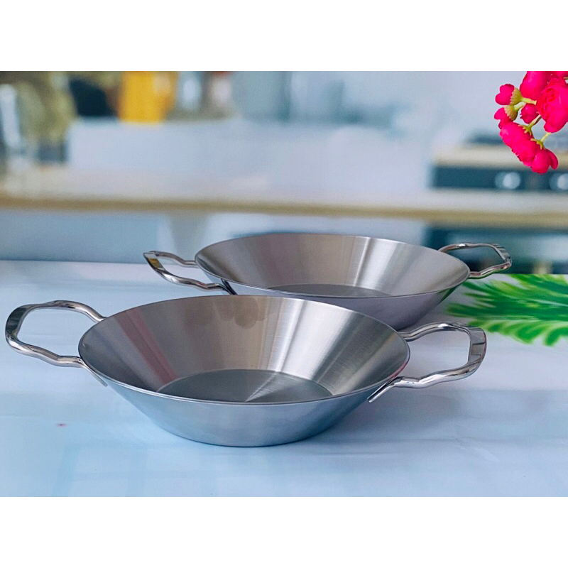 Chảo inox liên khối Chockmen 2 quai inox 18/10