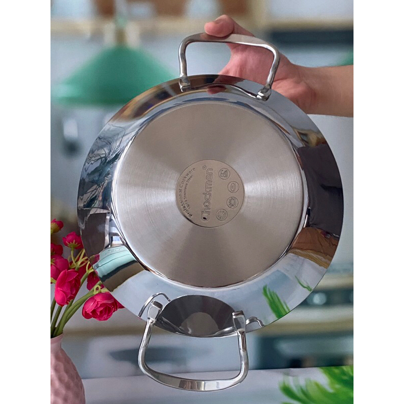 Chảo inox liên khối Chockmen 2 quai inox 18/10