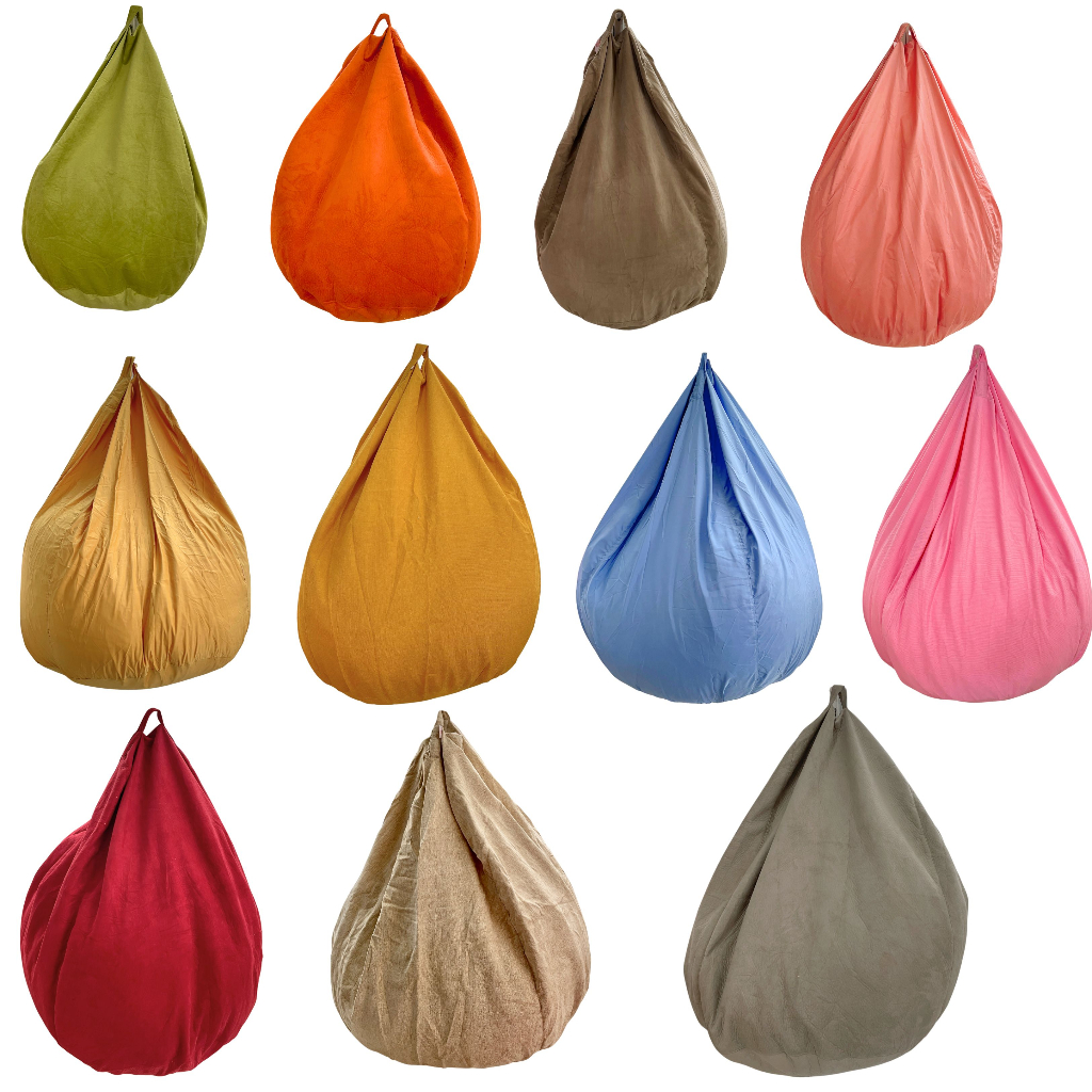 Vỏ áo ghế Beanbag hình trái lê - Vải thô tuyết  mền mịn, êm ái - Ghế tốt cho sống lưng và bệnh đau mỏi lưng, vai gáy