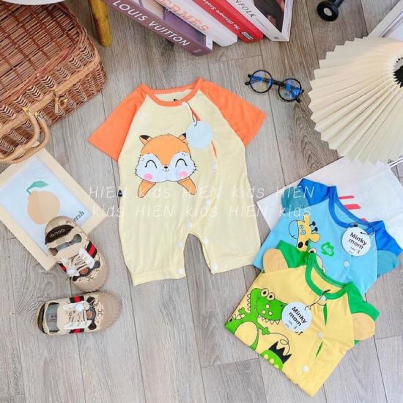 Bodysuit cho bé trai bé gái, body chip cho bé chất liệu thun lạnh 4 đến 12kg