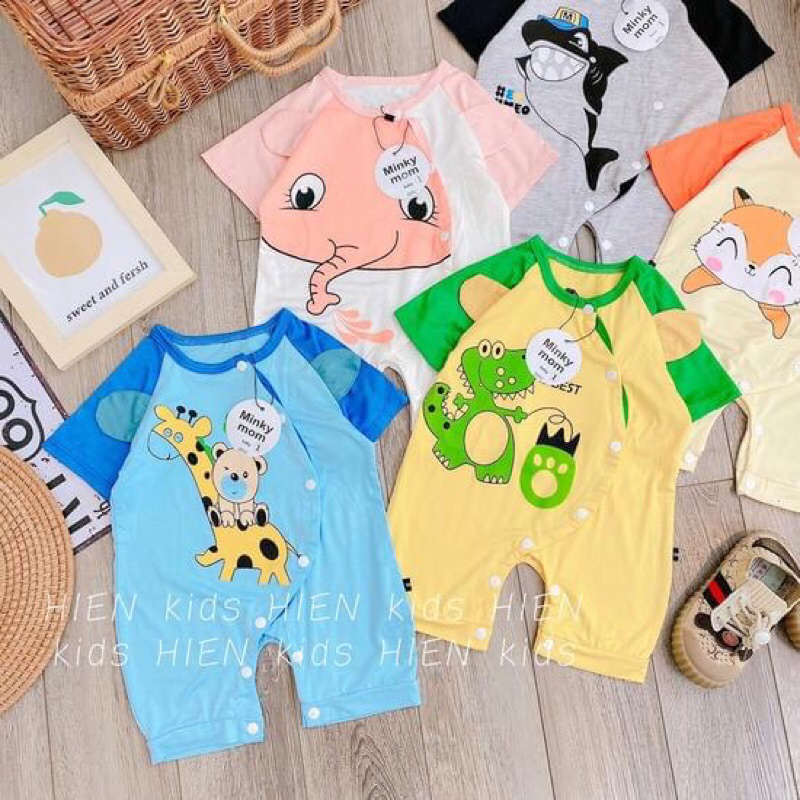 Bodysuit cho bé trai bé gái, body chip cho bé chất liệu thun lạnh 4 đến 12kg