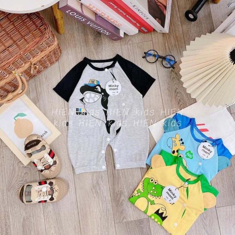 Bodysuit cho bé trai bé gái, body chip cho bé chất liệu thun lạnh 4 đến 12kg