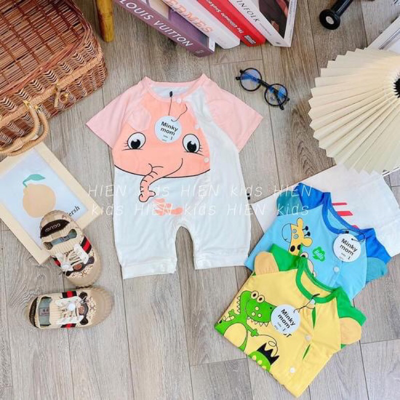 Bodysuit cho bé trai bé gái, body chip cho bé chất liệu thun lạnh 4 đến 12kg