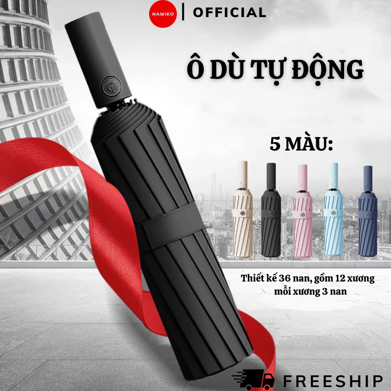 Dù Che Mưa NAMIKO 36 Nan Chắc Chắn Tự Động Chống Tia UV