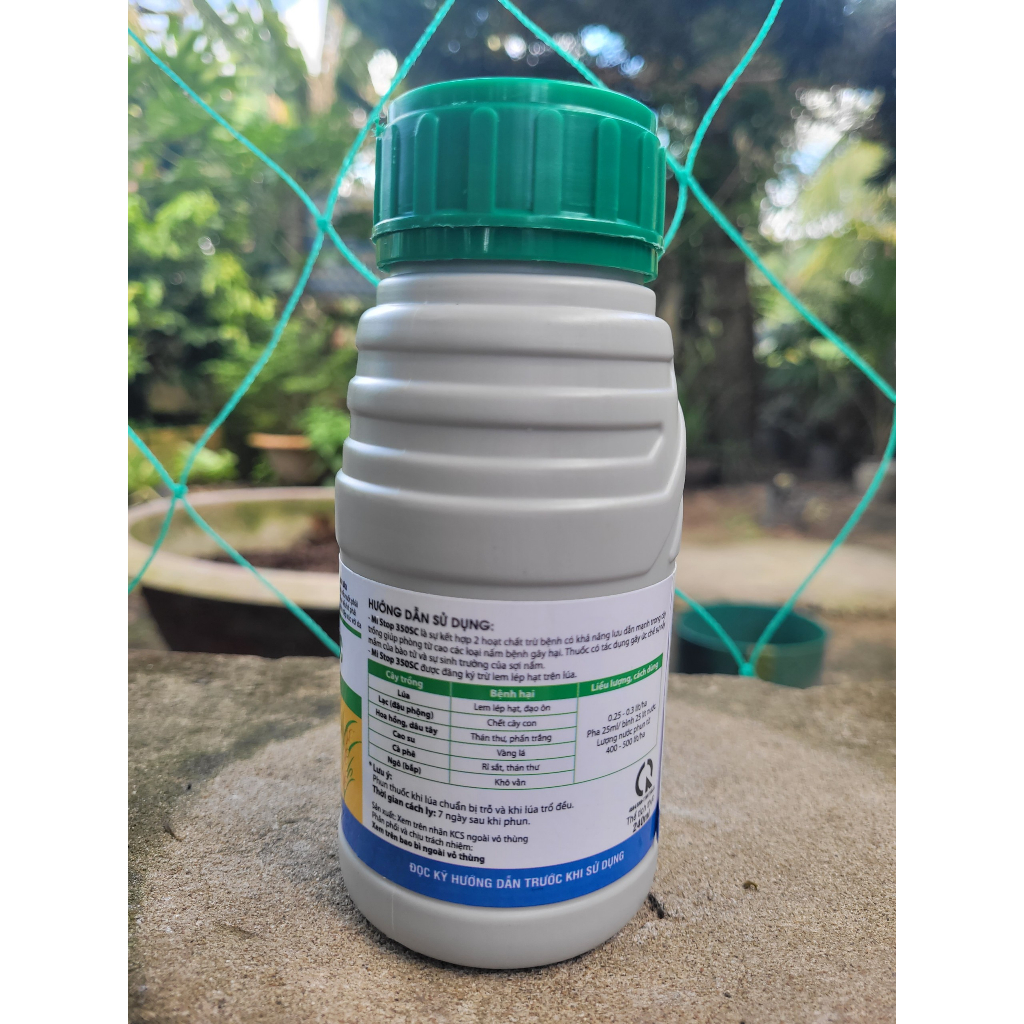 Trừ bệnh lem lép hạt lúa, thán thư, rỉ sắt Mi Stop 350SC  chai 240 ml
