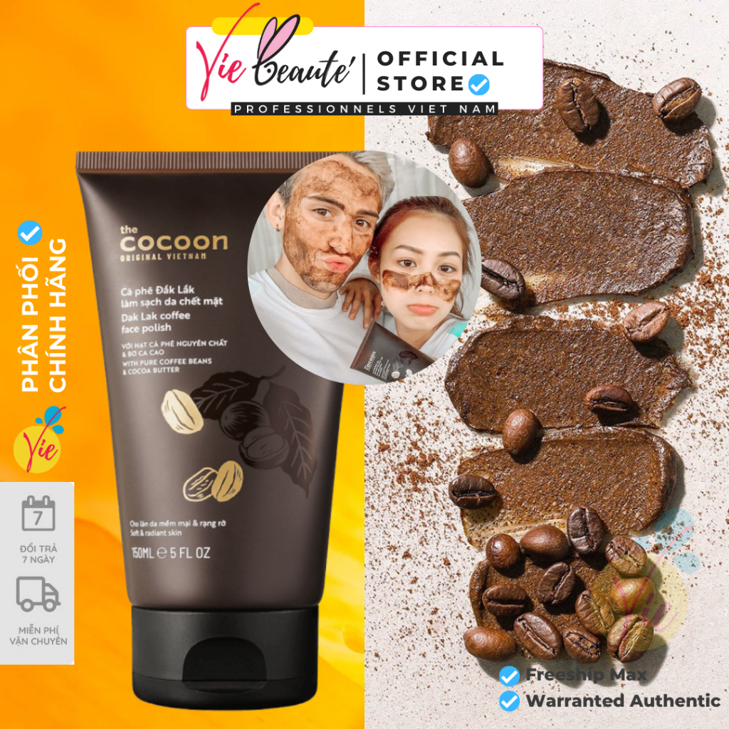 Tẩy da chết mặt cà phê Đắk Lắk Cocoon 150ml Dak Lak coffee face polish (skincare) | BigBuy360 - bigbuy360.vn