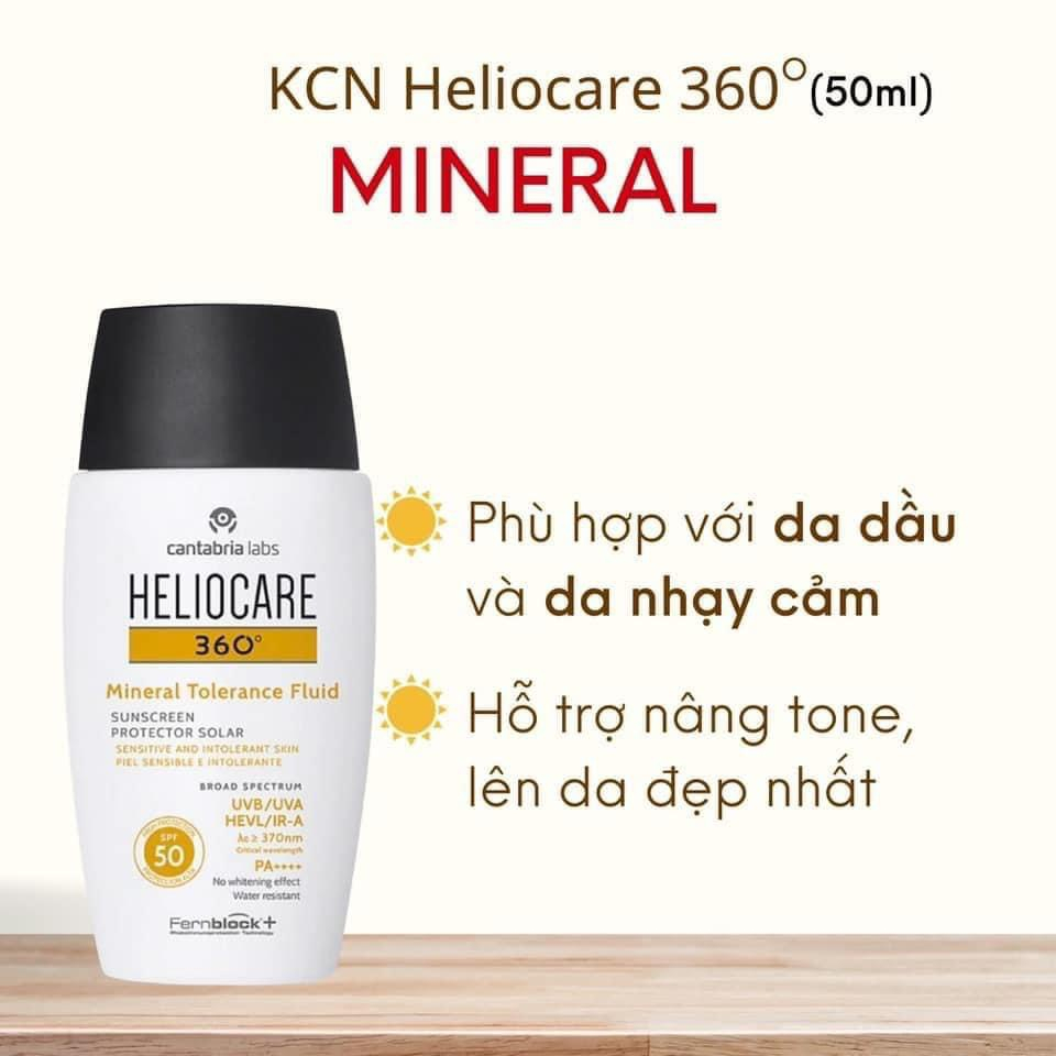 Kem Chống Nắng Heliocare Mineral Tolerence Fluid Dạng Hộp 50ml
