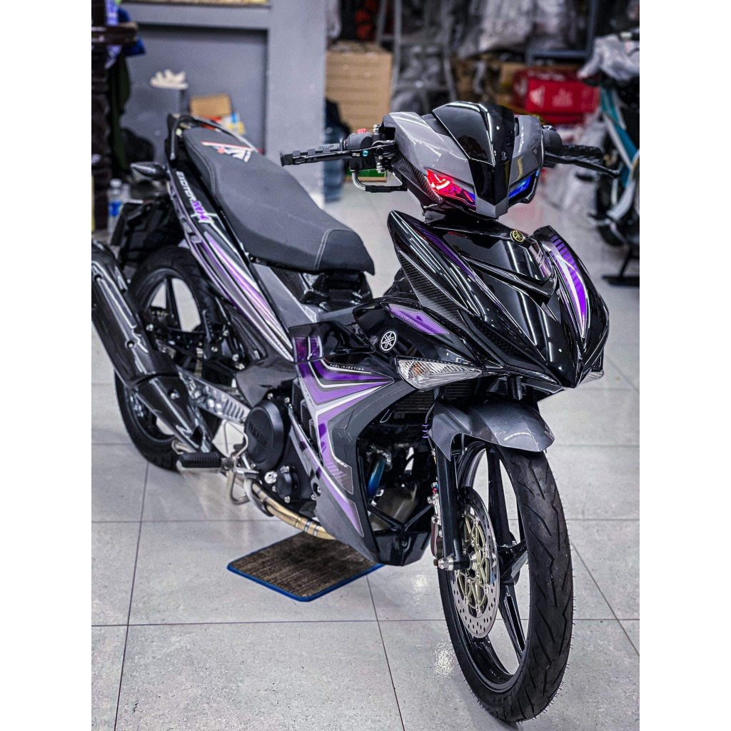 Tem ròi exciter 150 đen tím mẫu exciter mx kiểng , tem 3 lớp bền màu