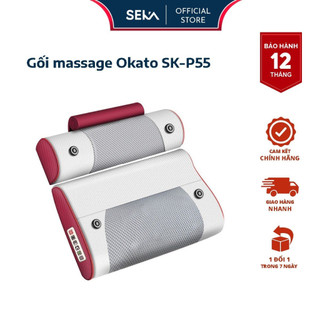Gối masage hồng ngoại cổ-vai-gáy okato sk-p55