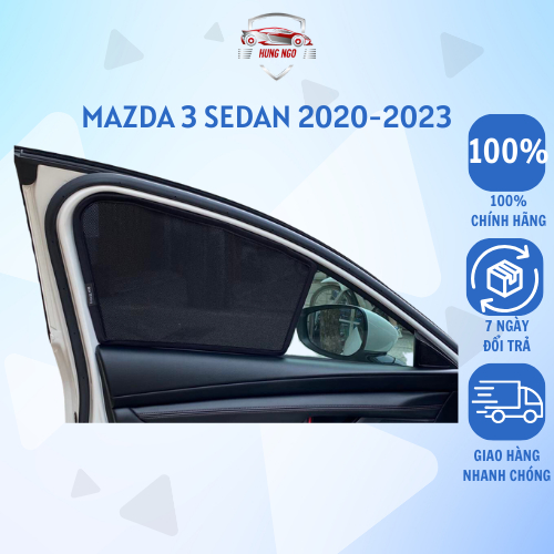 Rèm Che Nắng Xe Mazda 3 Sedan 2020-2022 Loại 1 Mr.OTO. Chuẩn Khít Theo Xe. Bảo Hành 2 Năm