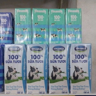 Sữa tươi Vinamilk không đường 180ml