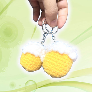 Sẵn | Móc khóa ly bia, handmade đồ chơi bằng len lynlee21