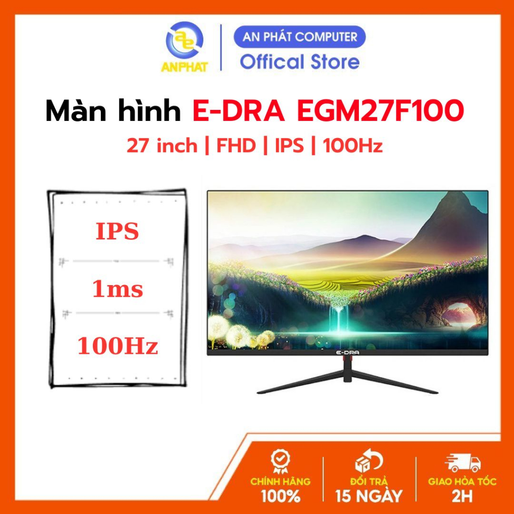 Màn hình E-DRA EGM27F100 / EGM24F100s / EGM24F100P 24 inch FHD IPS 75Hz - Bảo Hành 24 Tháng | BigBuy360 - bigbuy360.vn