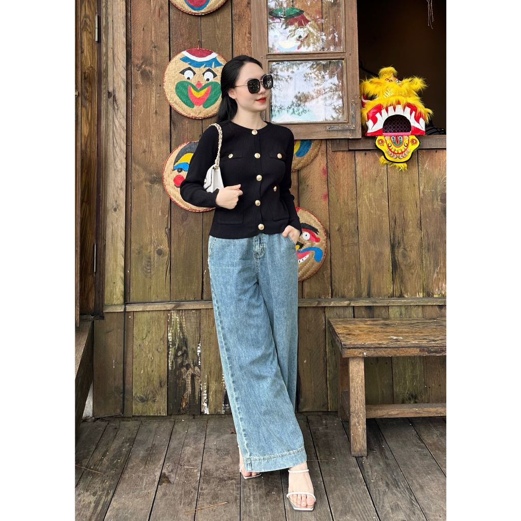 Mới về Quầng jean suông ống đứng Quảng Châu Q589