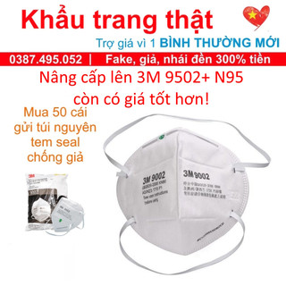 Khẩu trang 3M 9002 N90 KN90 P1 FFP1 đeo đầu chống ô nhiễm lọc 90% bụi mịn PM2.5 phòng dịch bảo hộ lao động REAL XỊN THẬT