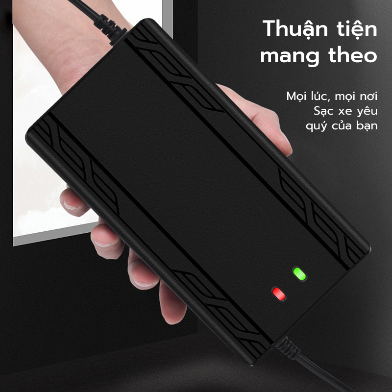 Sạc xe điện 48V 12Ah Tự Ngắt Chống Phồng Bình -7 Đèn Báo Thông Minh