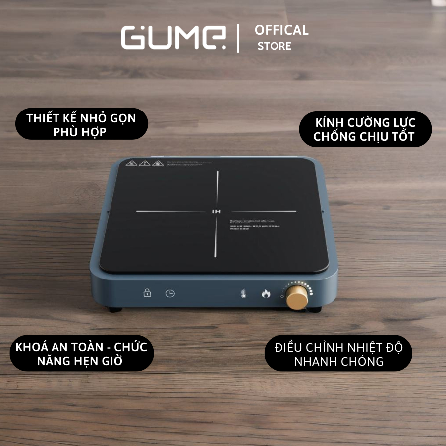 Bếp Từ Đơn GUME GIC Lite 02  Nhập Khẩu Hàn Quốc Công Suất 2000W Bảo Hành 12 Tháng Hỗ Trợ 1 Đổi 1