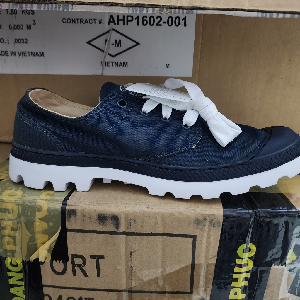 Giày Palladium cho nam cổ thấp xanh đen