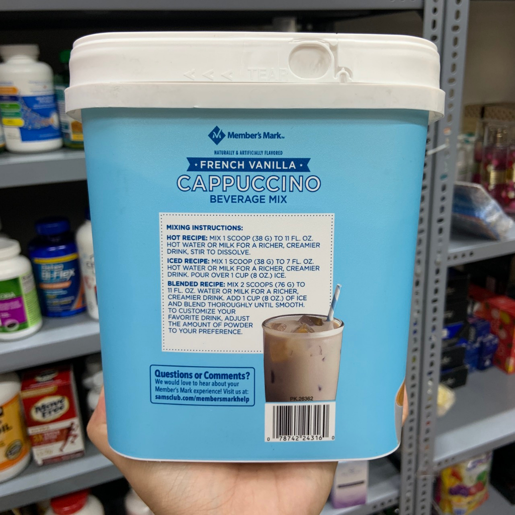 Bột cà phê sữa Member’s Mark 6/2024 French Vanilla Cappucino - EDS Hàng Mỹ