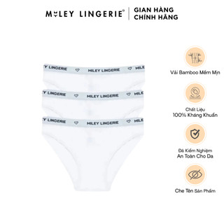 Combo 3 Quần Lót Nữ Viền Lưng Miley Vải Sợi Thiên Nhiên Cao Cấp Miley Lingerie FBS0101(Size S-5XL)