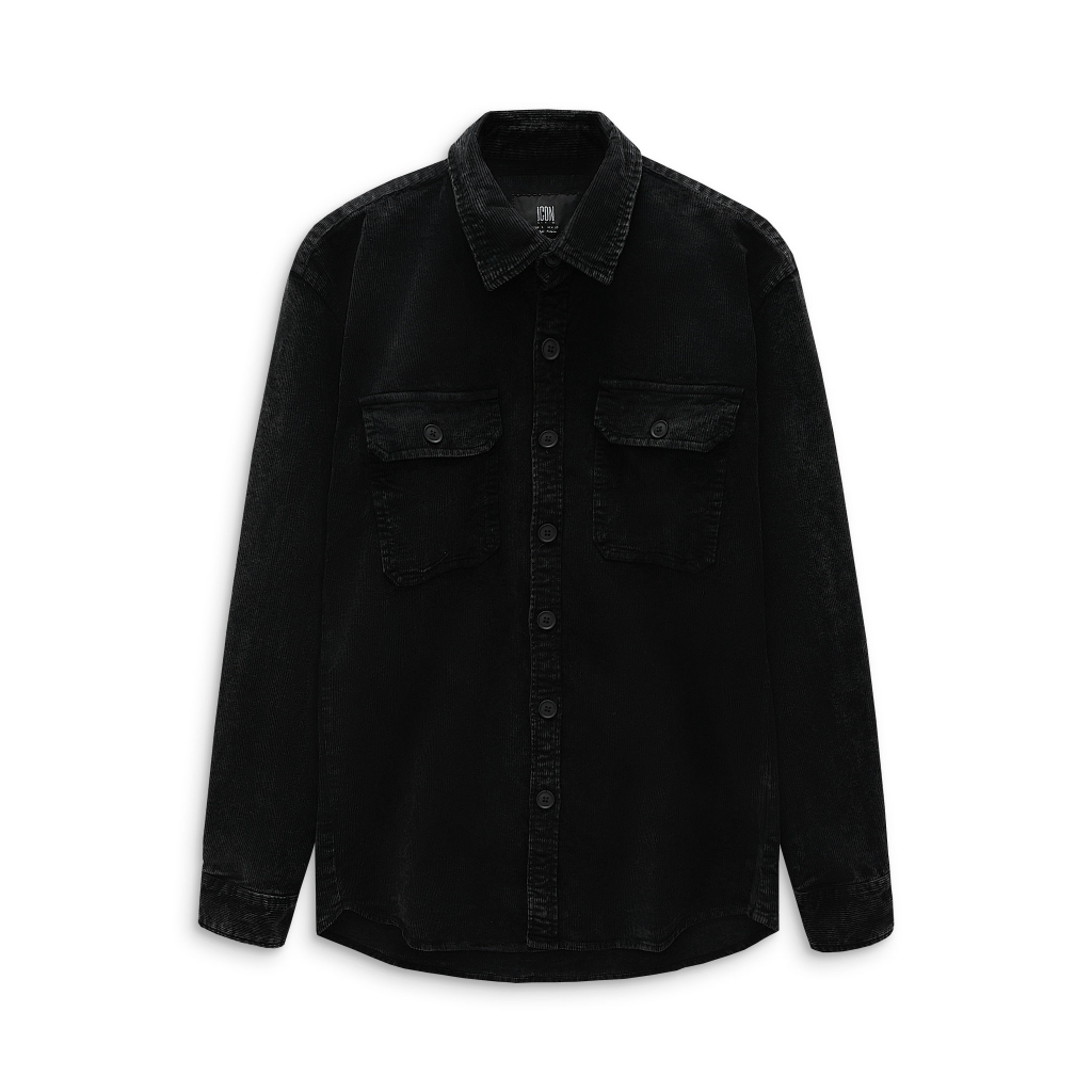 Áo Khoác Nhung Tăm ICONDENIM Black Wash AKID0068