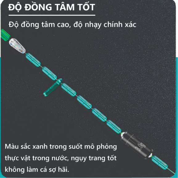 Hạt chặn câu cá, hạt chặn phao, hạt chặn câu đài cao cấp màu trong suốt tàng hình trong nước. Hoàng Nam Fishing