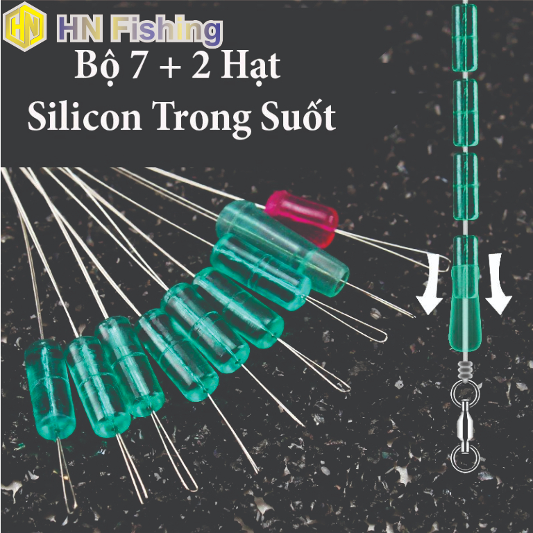 Hạt chặn câu cá, hạt chặn phao, hạt chặn câu đài cao cấp màu trong suốt tàng hình trong nước. Hoàng Nam Fishing