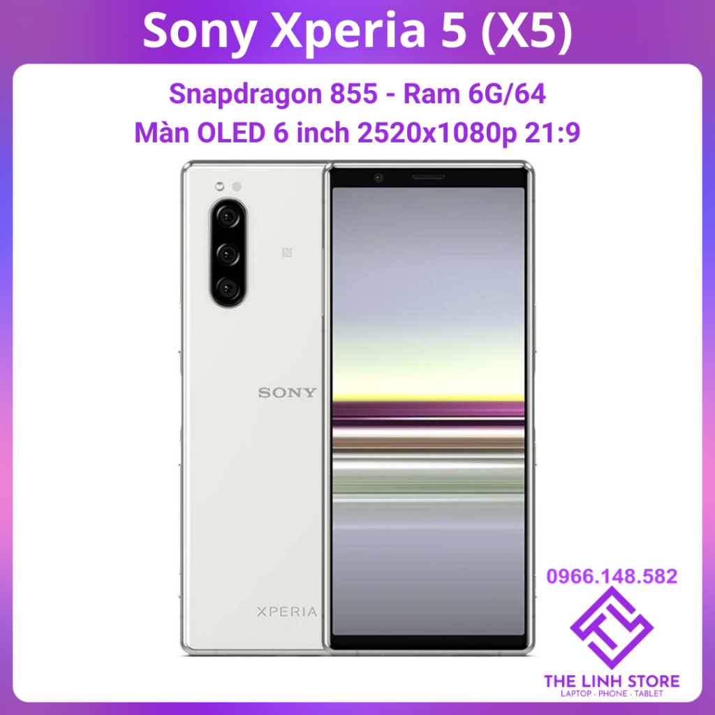 Điện thoại Sony Xperia 5 (Sony X5) màn OLED 6.1 inch - Snap 855 ram 6G 64G