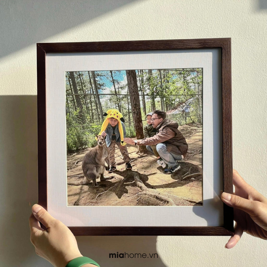 Khung Tranh treo tường Gỗ Màu Nâu A4, A3, 30x30 40x60, 50x50 | Chính hãng Mia Home