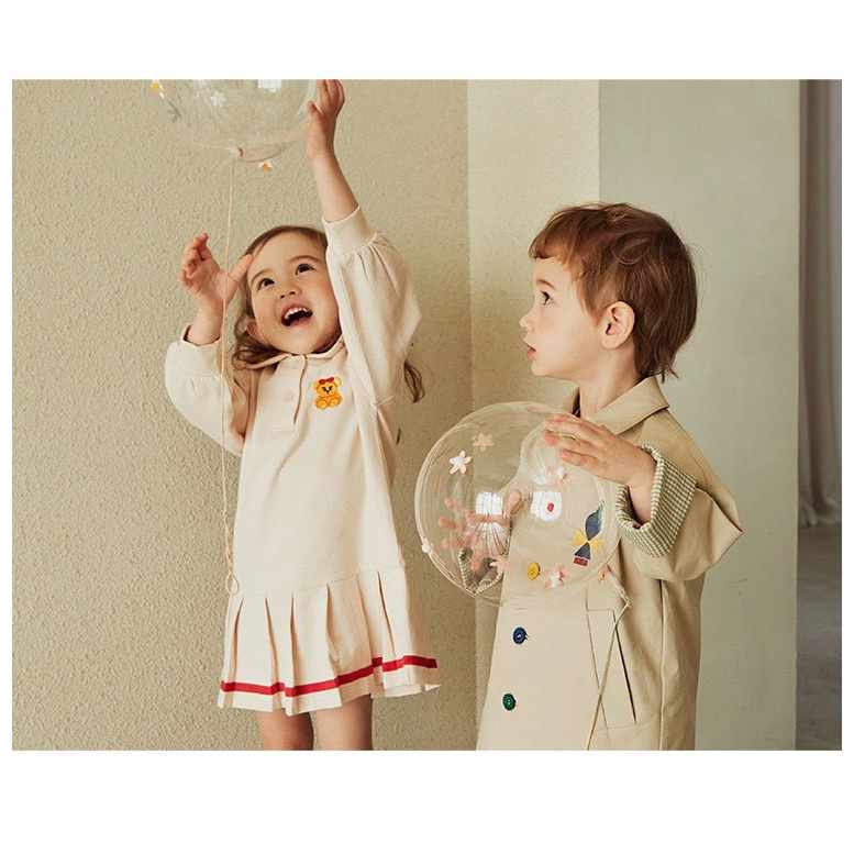 Đầm Milk Mile gấu VN xuất Hàn bé gái