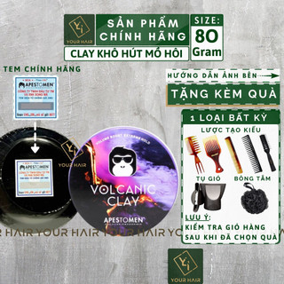 Sáp vuốt tóc APESTOMEN Volcanic Clay - 80g - Bản mới nhất - Có tem chính hãng SMS