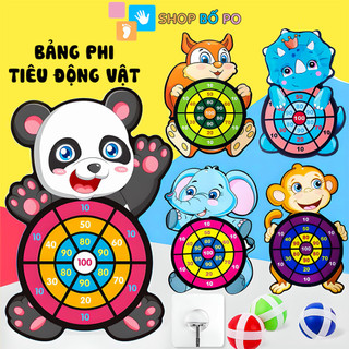 Ném bóng dính hình các con vật - Bảng phi tiêu bóng dính tăng khả năng tập trung cho bé