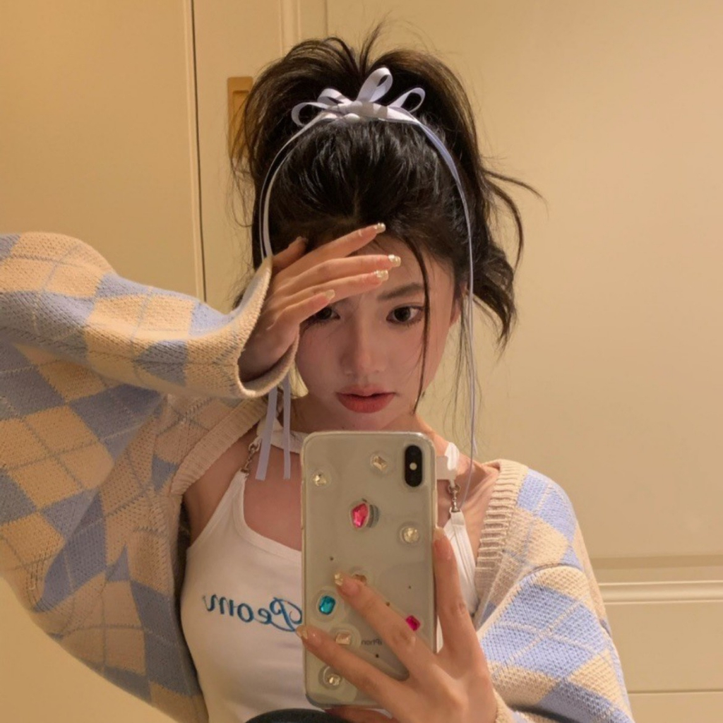 Kẹp Tóc Ruy Băng Thắt Nơ Phong Cách Hàn Quốc