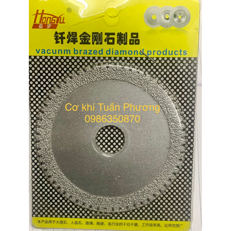 Lưỡi Cưa Kim Cương 100mm Bằng Thép Cắt Đá Hoa Cương Graphite 2 kiểu hàng chính hãng Hongyu