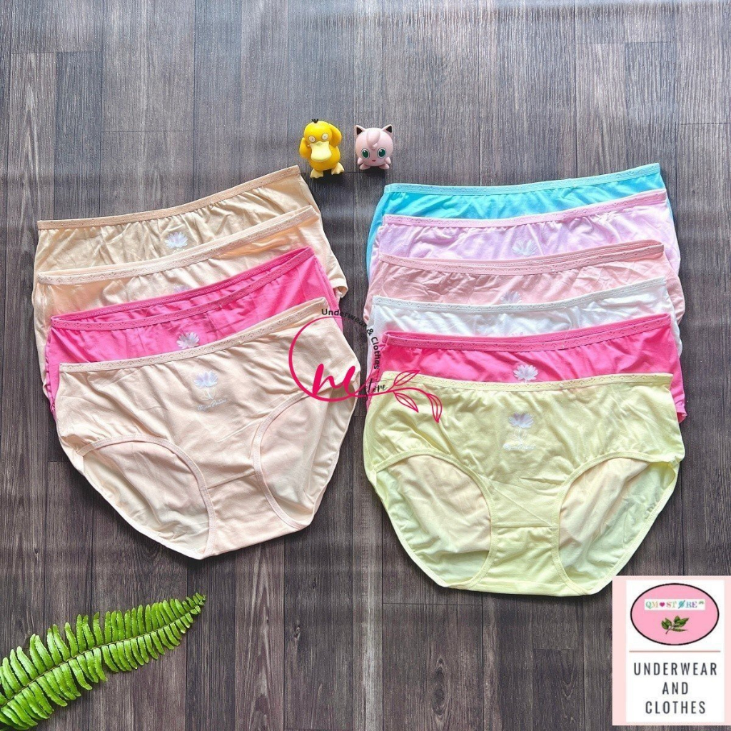 set 5 quần lót nữ chất liệu Coton , co giãn mềm mịn Bigsize (55kg -75kg)