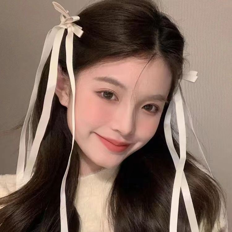 Kẹp Tóc Ruy Băng Thắt Nơ Phong Cách Hàn Quốc