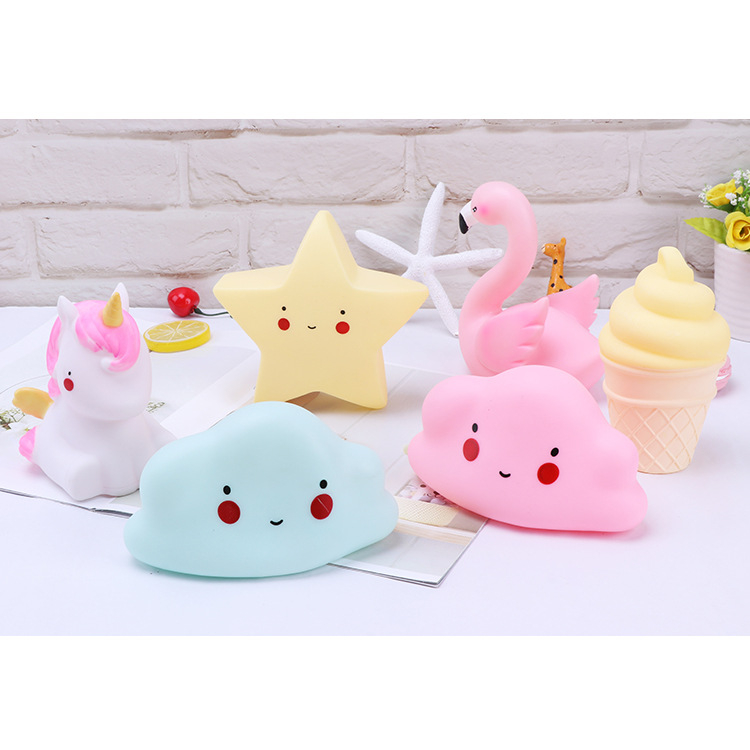 Đèn ngủ Silicon hình thú siêu cute chất liệu bền bỉ có nhiều mẫu tặng kèm pin