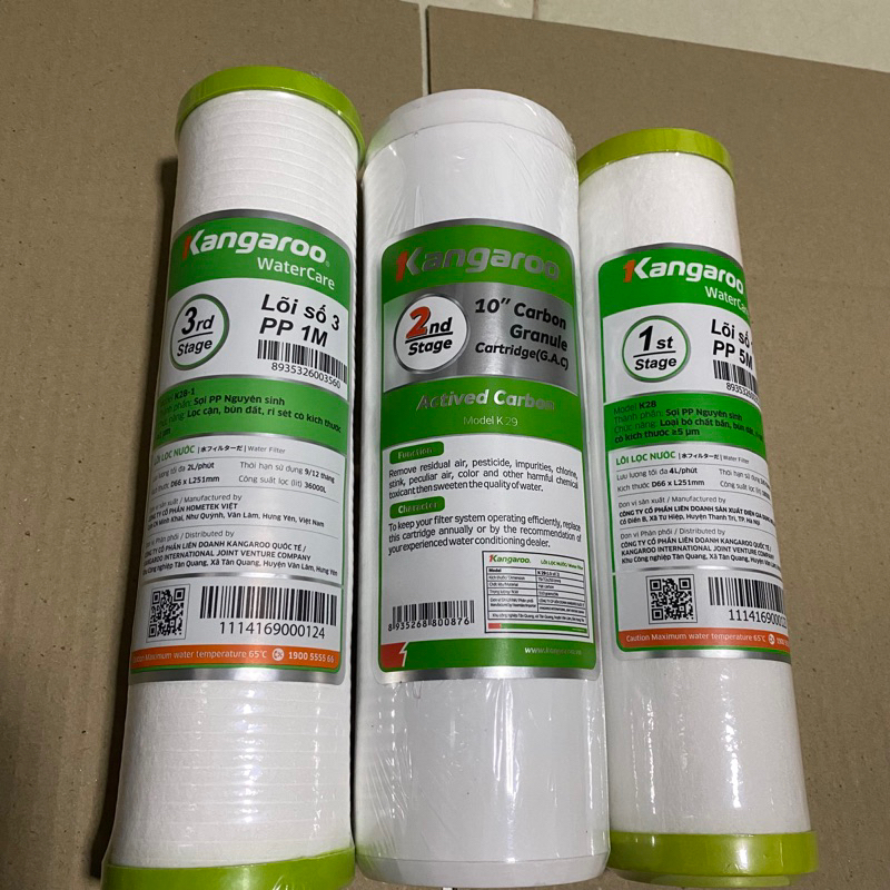 Bộ lõi lọc 123 kangaroo - HÀNG CHÍNH HÃNG