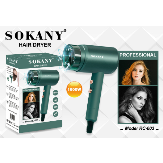 Máy Sấy Tóc Chuyên Dụng SOKANY 003 - Tùy Chỉnh Mức Gió Hai Chế Độ