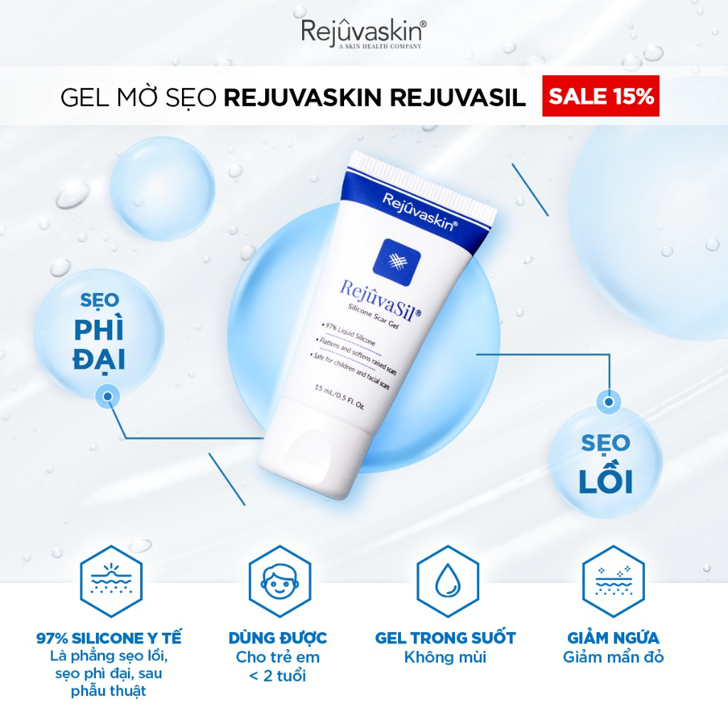 Kem sẹo Rejuvasil Chính Hãng Scarheal Mỹ Rejuvasil 30ml