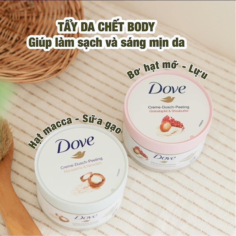 Tẩy da chết body Dove siêu thơm siêu mịn 225ml