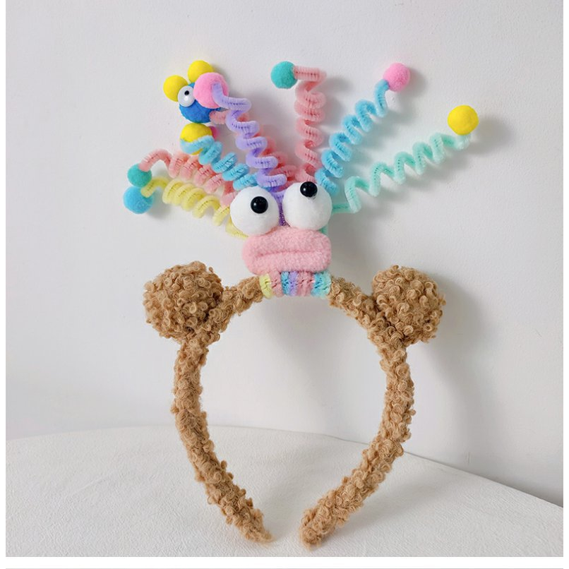 Băng đô, bờm cài tóc bờm tóc quái vật ngộ nghĩ tua rua sinh nhật đáng yêu