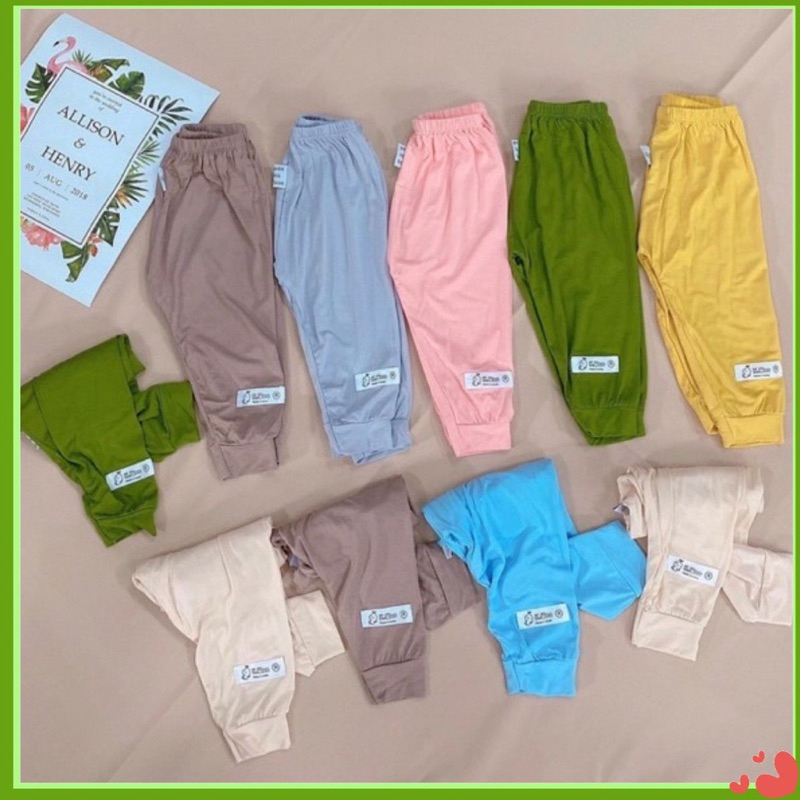 Quần dài cho bé trai và bé gái chất thun lạnh mềm mịn mát thông hơi QCD03