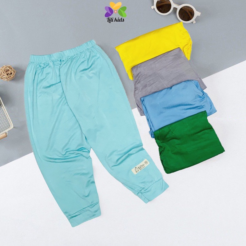 Quần dài cho bé trai và bé gái chất thun lạnh mềm mịn mát thông hơi QCD03